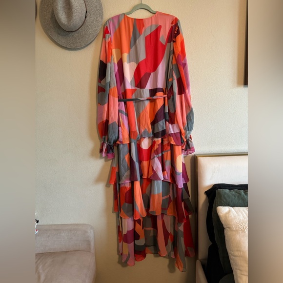 Anthropologie Plus Hutch Long-Sleeve V-Neck Wrap Maxi Dress - Picture 11 of 11